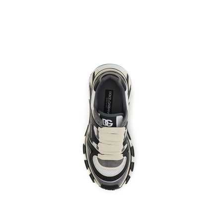 Gray Calf Leather Bos Taurus Chunky Sneakers