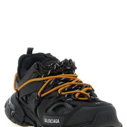Black Polyethylene Athletic Sneakers
