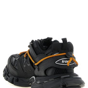 Black Polyethylene Athletic Sneakers