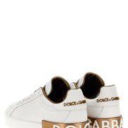 Gold Calfskin Low Top Sneakers