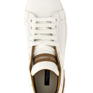 Gold Calfskin Low Top Sneakers