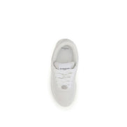 White Calf Leather Bos Taurus Sneakers