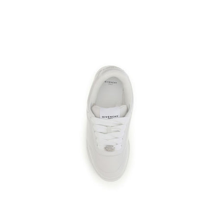 White Calf Leather Bos Taurus Sneakers