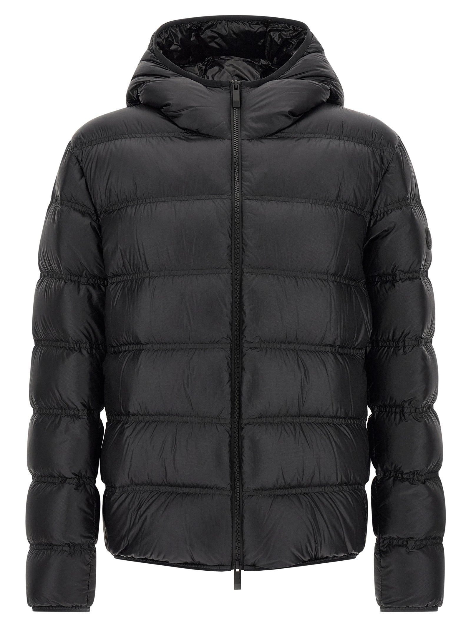 Black Polyamide Full-Length Jacket
