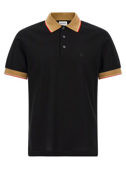 Black Cotton Polo Shirt