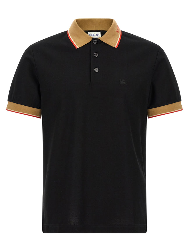 Black Cotton Polo Shirt