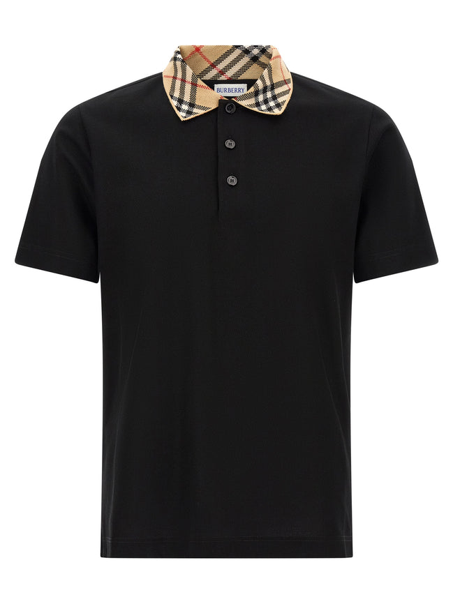 Black Cotton Polo Shirt