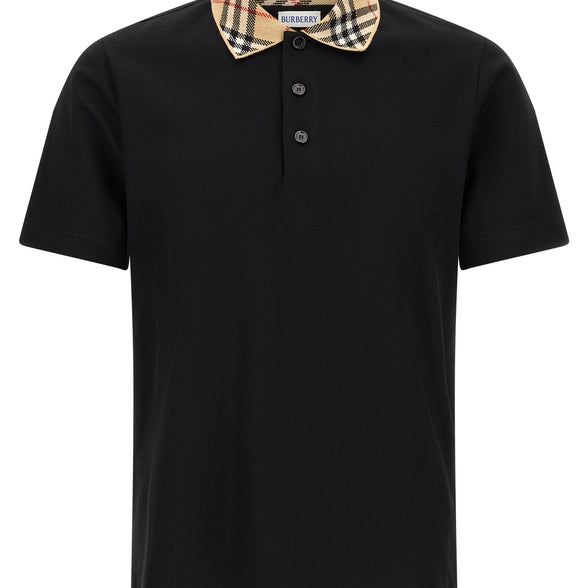 Black Cotton Polo Shirt