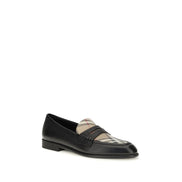 Black Lamb Ovis Aries Slip-On Loafers