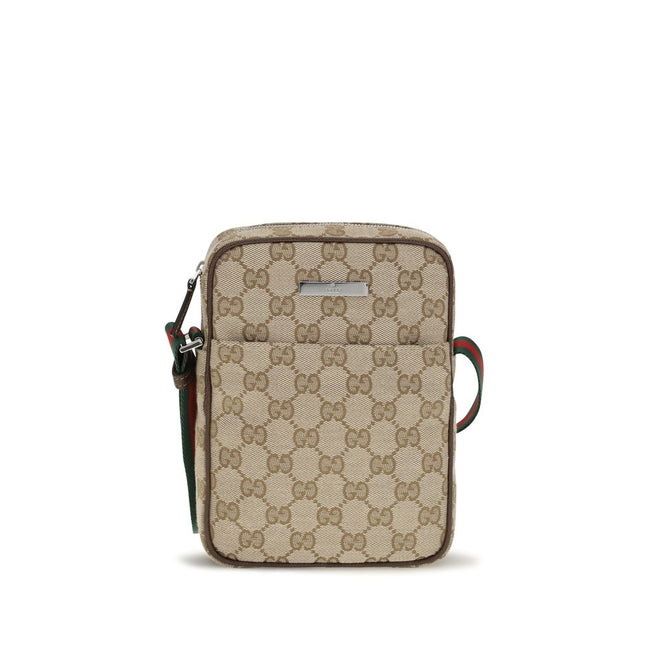 Beige Fabric Shoulder Bag