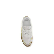 White Calf Leather Bos Taurus Low Top Sneakers