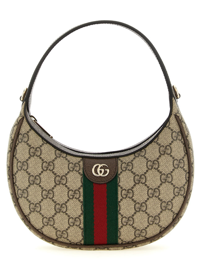 Beige Polyethylene Crossbody Bag