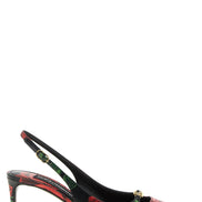 Multicolor Calfskin Mid Heel Pumps