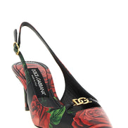 Multicolor Calfskin Mid Heel Pumps