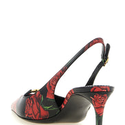 Multicolor Calfskin Mid Heel Pumps