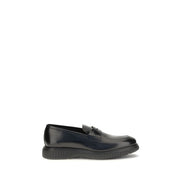 Black Calf Leather Bos Taurus Slip-On Loafers