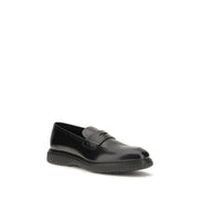 Black Calf Leather Bos Taurus Slip-On Loafers
