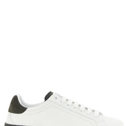 White Calfskin Low Top Sneakers