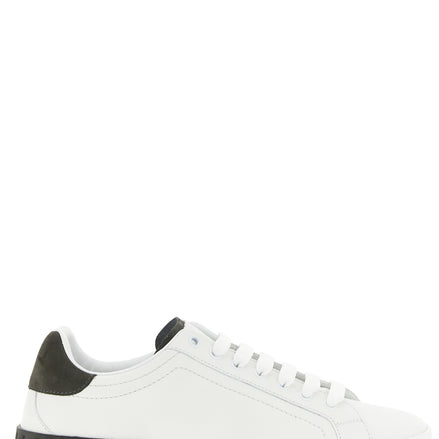 White Calfskin Low Top Sneakers