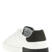 White Calfskin Low Top Sneakers