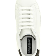 White Calfskin Low Top Sneakers