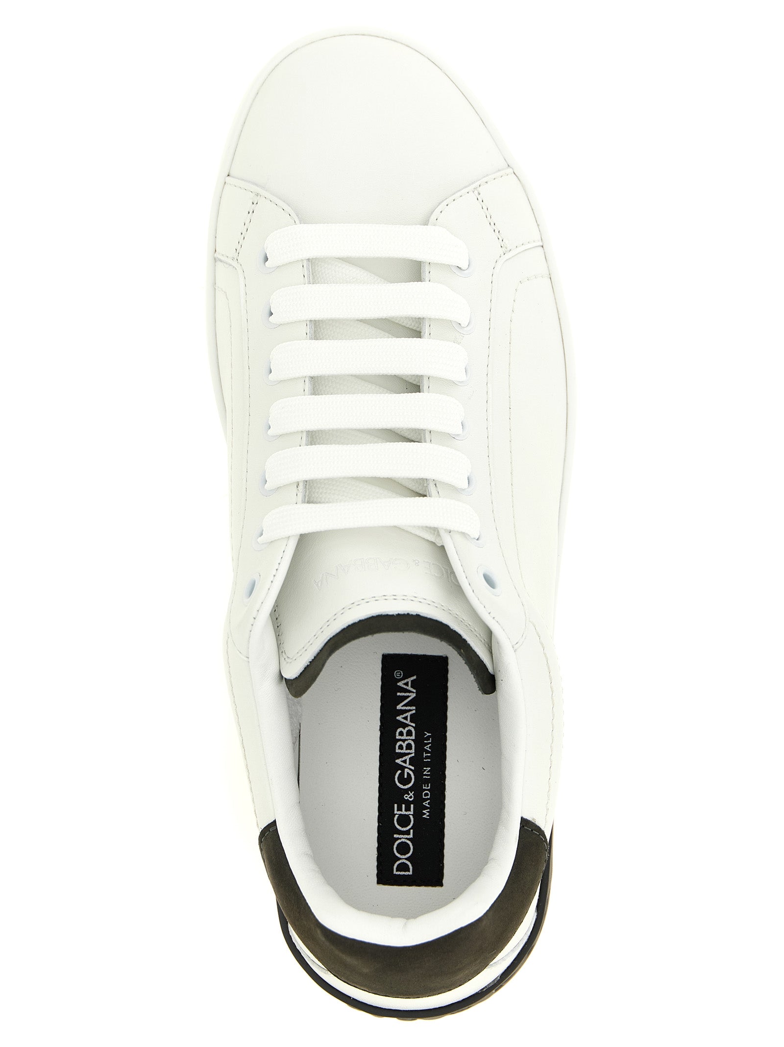White Calfskin Low Top Sneakers