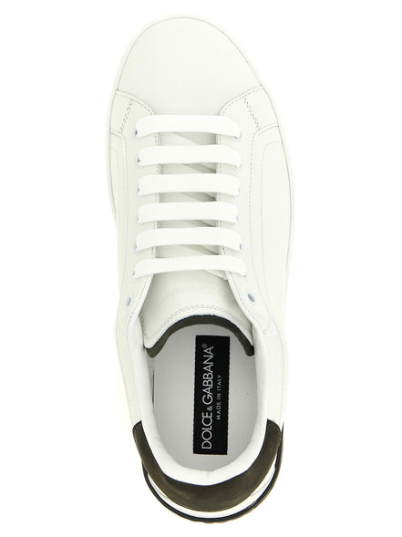 White Calfskin Low Top Sneakers