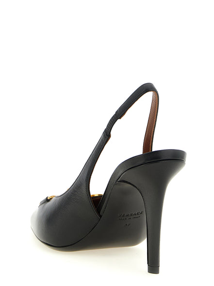 Black Lamb Leather High Heel Pumps