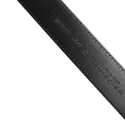Black Calf Leather Classic Silver Buckle Belt