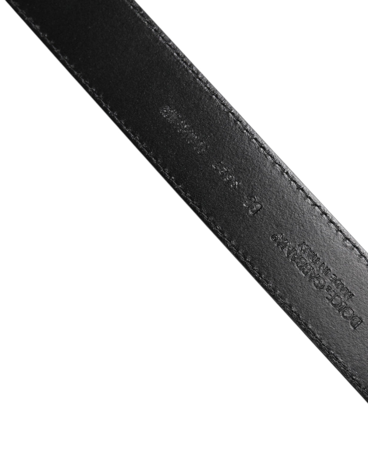 Black Calf Leather Classic Silver Buckle Belt
