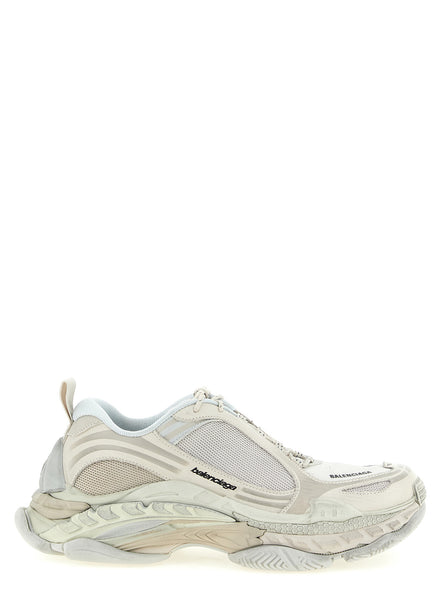 White Polyethylene Athletic Sneakers