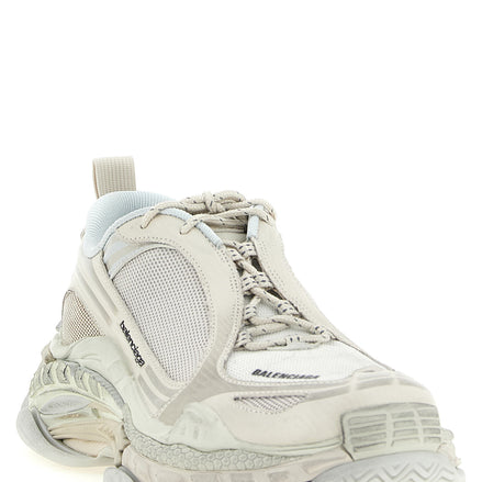 White Polyethylene Athletic Sneakers