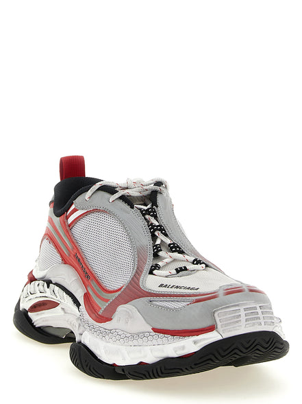 White Polyethylene Athletic Sneakers