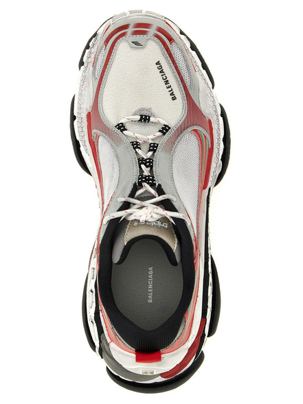 White Polyethylene Athletic Sneakers