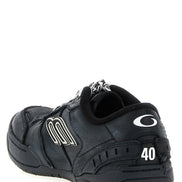 Black Calfskin Athletic Sneakers
