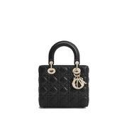 Black Lamb Leather Shoulder Bag