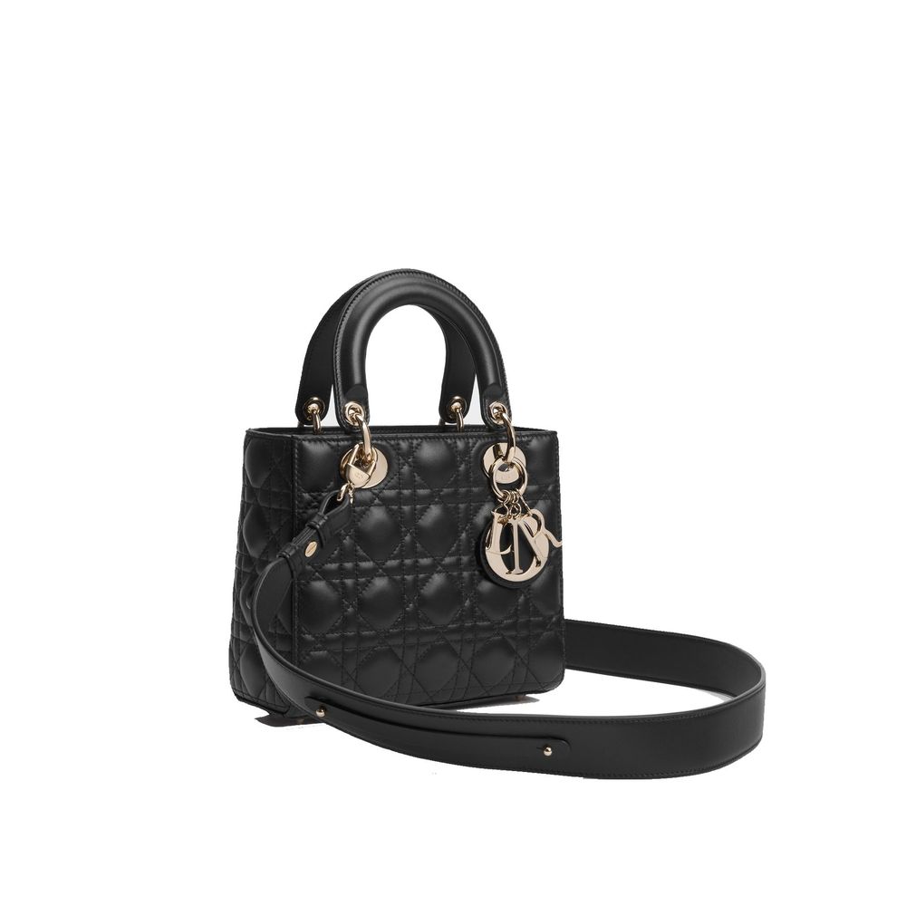 Black Lamb Leather Shoulder Bag