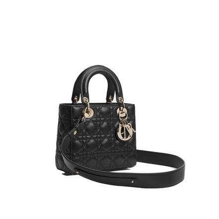 Black Lamb Leather Shoulder Bag