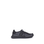 Black Fabric Athletic Sneakers