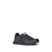 Black Fabric Athletic Sneakers