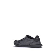 Black Fabric Athletic Sneakers