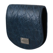 Blue Holder Pocket Wallet Blue Exotic Skin Condom Case