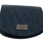 Blue Holder Pocket Wallet Blue Exotic Skin Condom Case