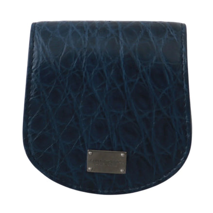 Blue Holder Pocket Wallet Blue Exotic Skin Condom Case