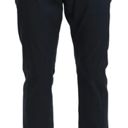 Brown Stripes Cropped Trousers Pants