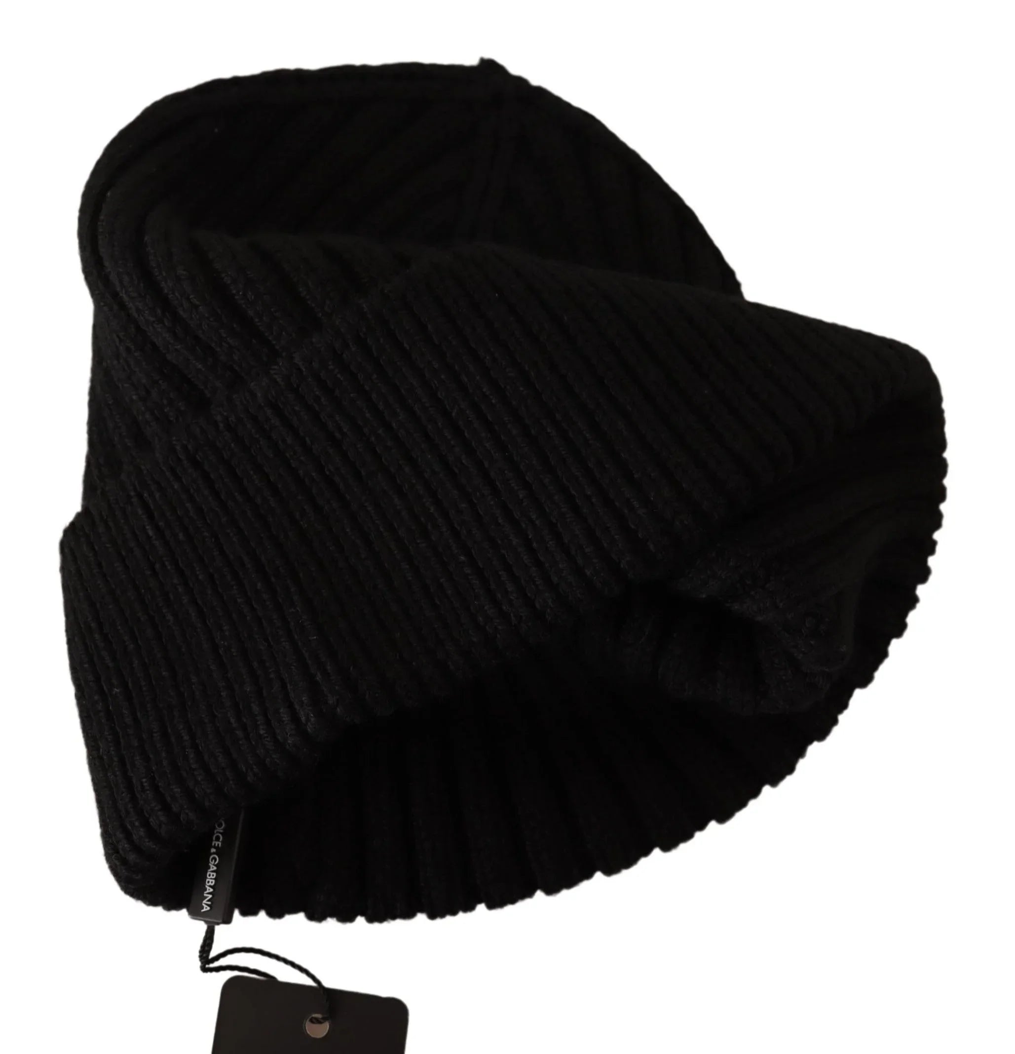 Black Wool Knit Women Winter Hat