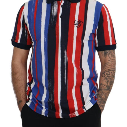Multicolor Cotton Polo Top T-shirt