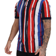 Multicolor Cotton Polo Top T-shirt