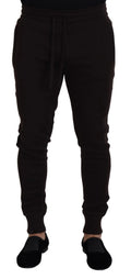 Brown Cashmere Trousers Bottoms Drawstring Pants