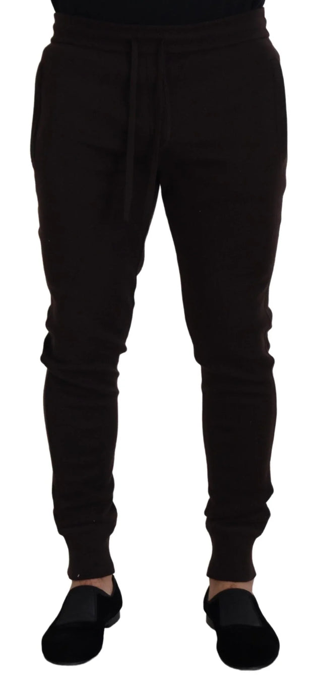 Brown Cashmere Trousers Bottoms Drawstring Pants